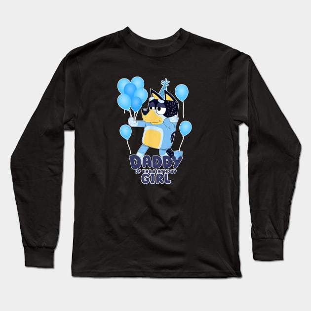 Bluey and Bingo daddy girl Long Sleeve T-Shirt by Justine Nolanz